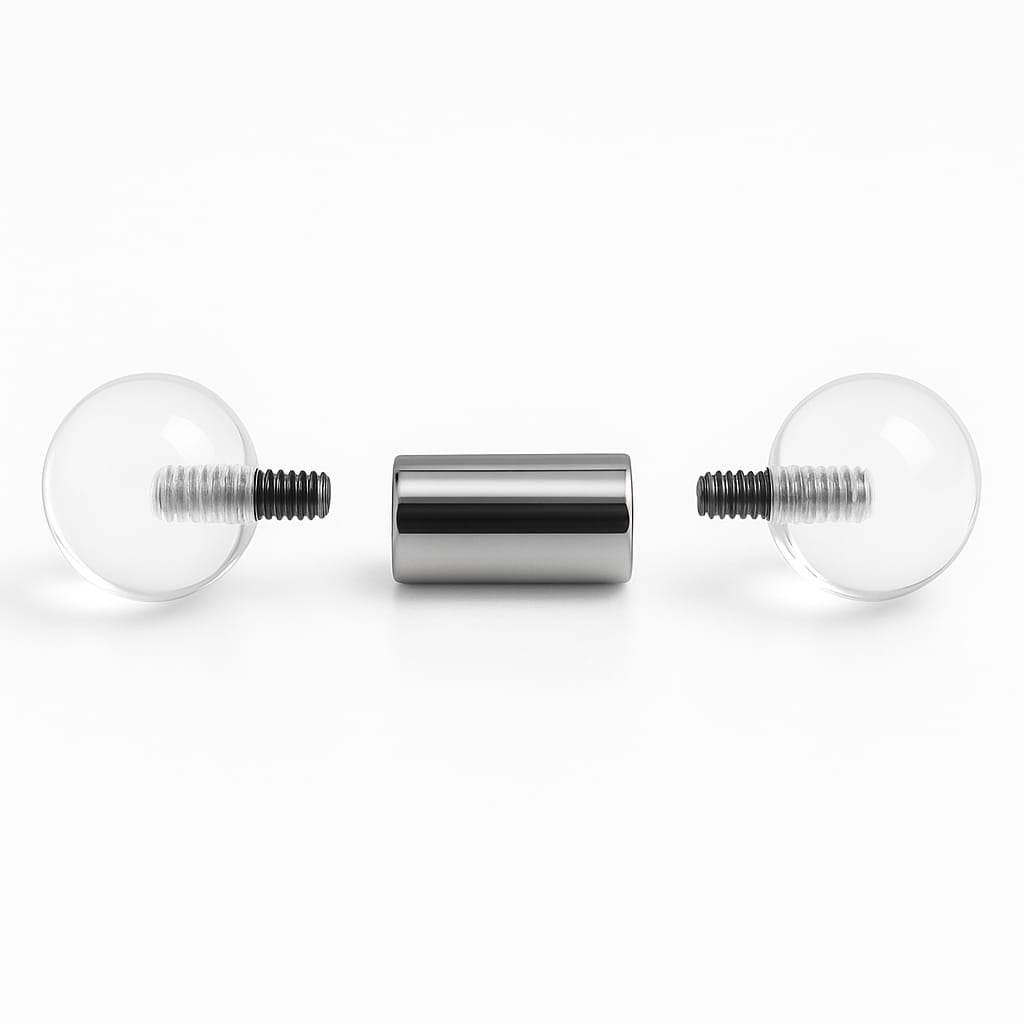Vision Bell 8mm gauge (0g) | 316L stainless steel internally threaded body jewellery