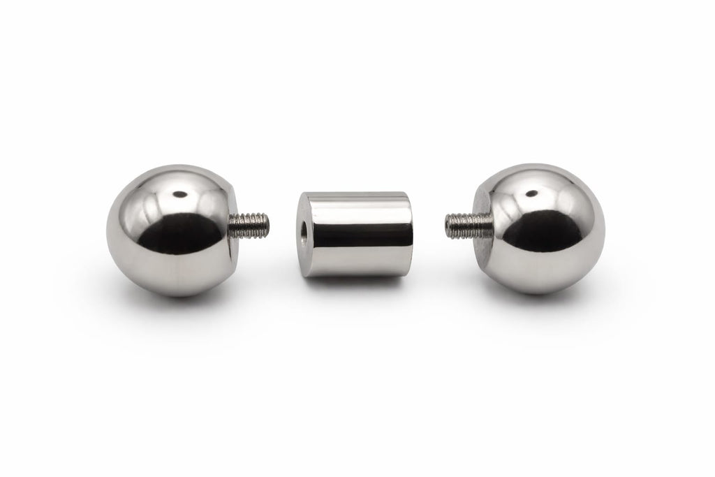 13mm gauge Barbell | Internally threaded 316L stainless steel body jewellery