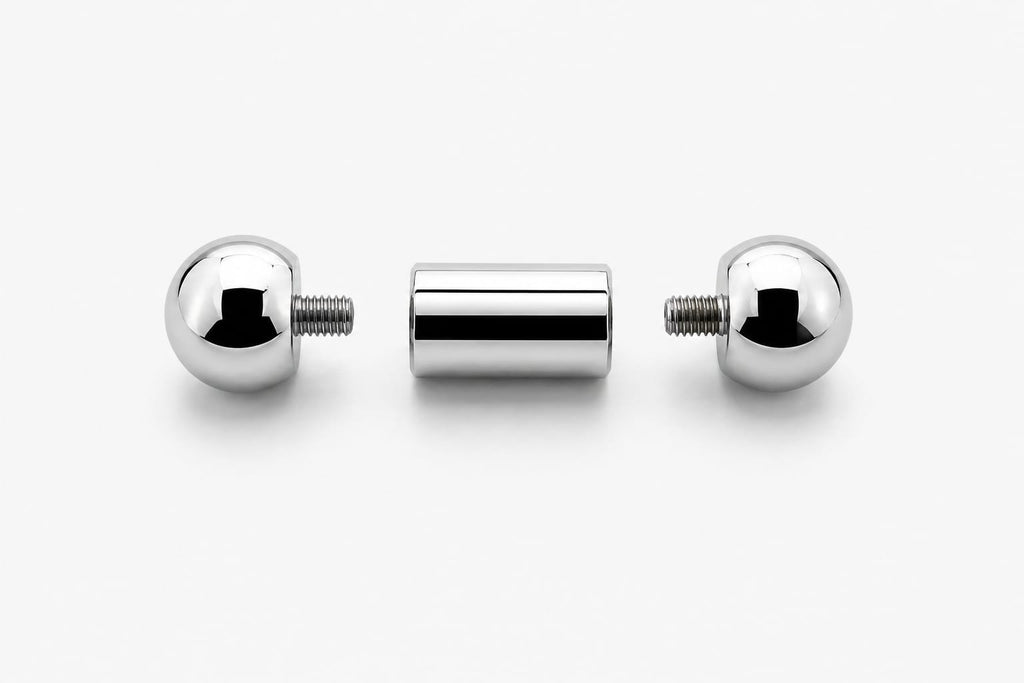8mm gauge (0g) Barbell | Internally threaded 316L stainless steel body jewellery