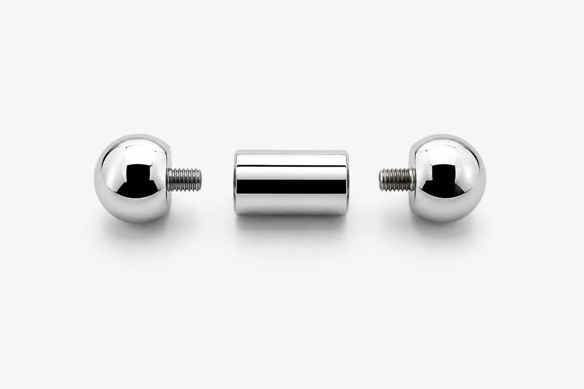 8mm gauge (0g) Barbell | Internally threaded 316L stainless steel body jewellery