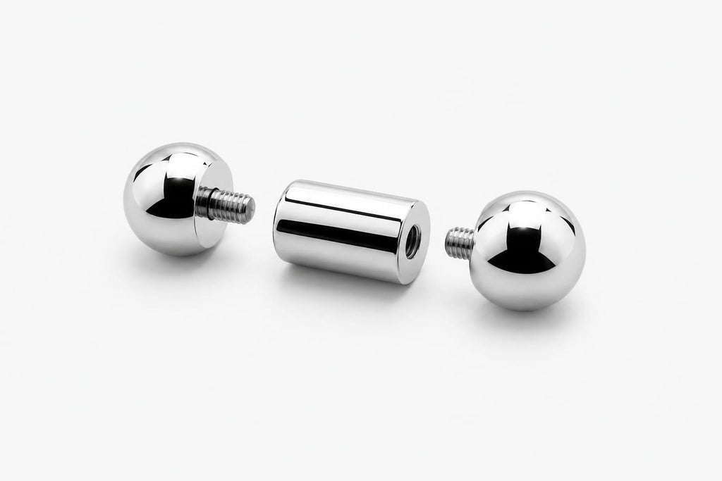8mm gauge (0g) Barbell | Internally threaded 316L stainless steel body jewellery