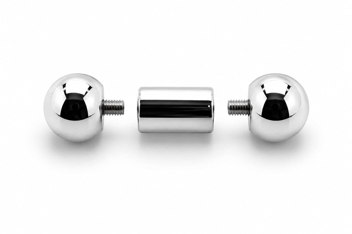 8mm gauge (0g) Barbell | Internally threaded 316L stainless steel body jewellery