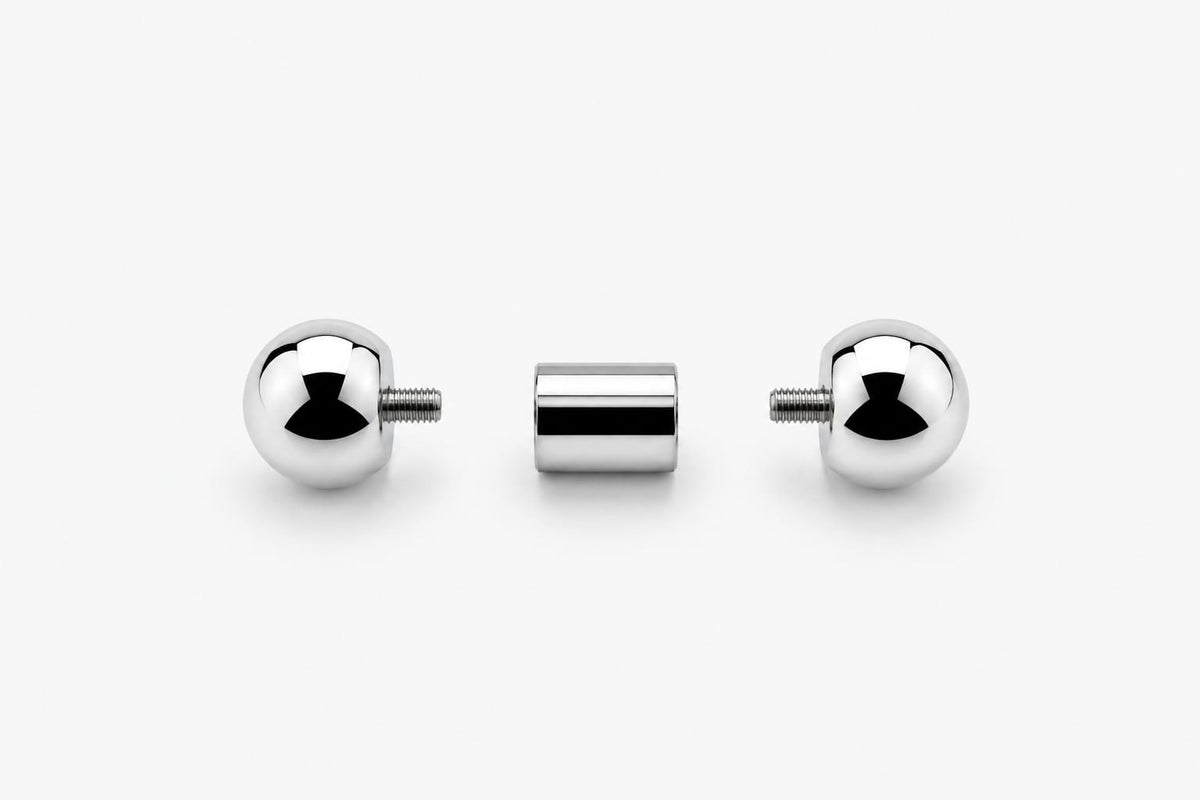 9mm gauge Barbell | Internally threaded 316L stainless steel body jewellery
