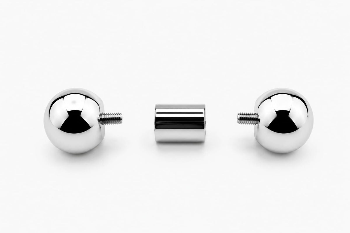 9mm gauge Barbell | Internally threaded 316L stainless steel body jewellery