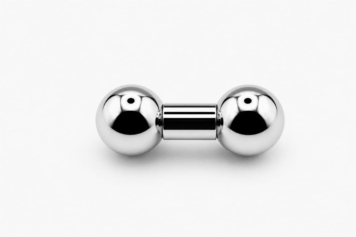 9mm gauge Barbell | Internally threaded 316L stainless steel body jewellery