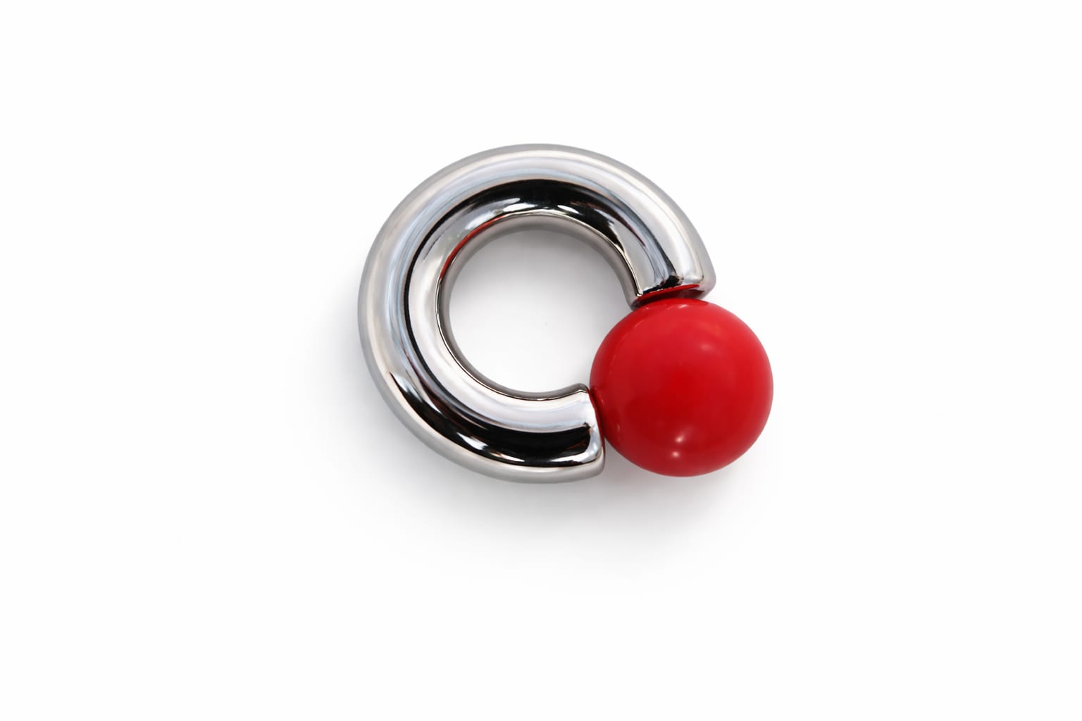 Fireball Mega Mini Monster Ring 8mm gauge | 12mm internal diameter | 15mm ball | 316L stainless steel