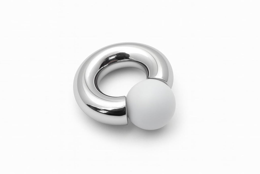 Moonshine Mega Mini Monster Ring 8mm gauge | 12mm internal diameter | 12.7mm ball | 316L stainless steel