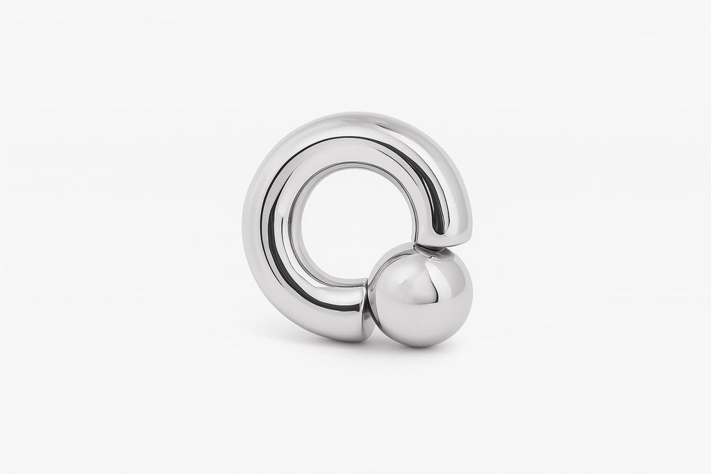 Mega Mini Monster Ring 8mm gauge | 12mm internal diameter | 12.7mm ball | 316L stainless steel