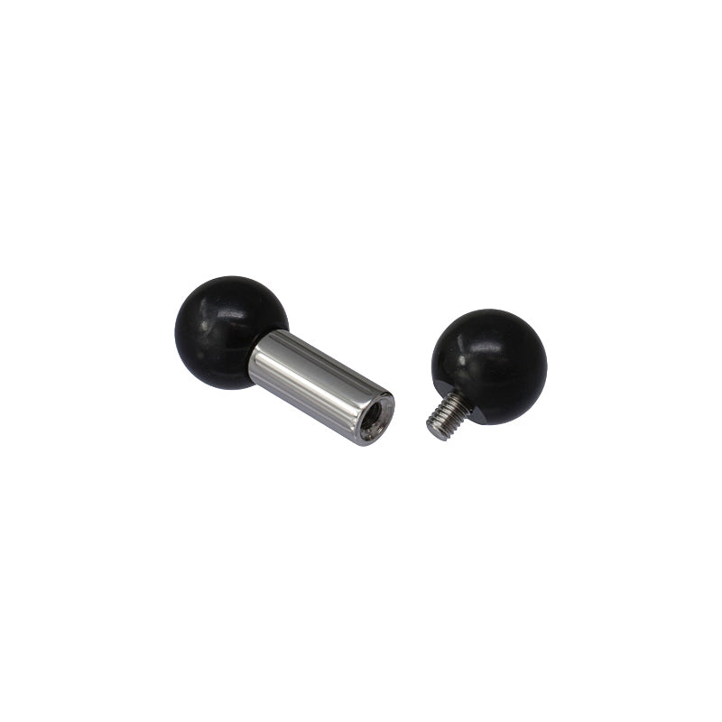 6mm gauge (2g) Eclipse Barbell | Internally threaded 316L stainless steel body jewellery